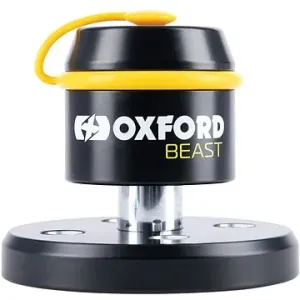 OXFORD zámok s integrovanou podlahovou kotvou BEAST FLOOR LOCK, (čierna/žltá)