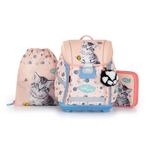 KARTON PP - Školská taška (3-dielny set) PREMIUM LIGHT - Mačka