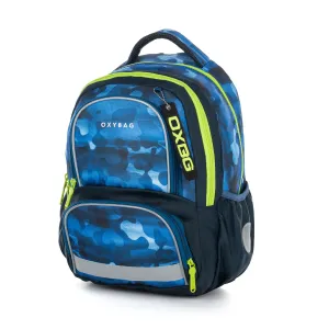 Oxybag Školská taška OXY NEXT Camo blue