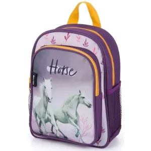 Oxybag KID BACKPACK HORSE Predškolský batoh, fialová, veľkosť