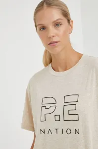 Bavlnené tričko P.E Nation béžová farba, #279806
