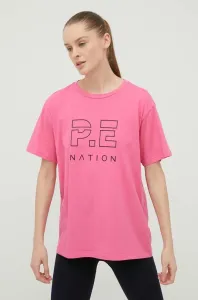 Bavlnené tričko P.E Nation fialová farba, #225026