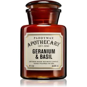 Paddywax Apothecary Geranium & Basil vonná sviečka 226 g #899121