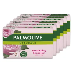 Palmolive Tuhé mydlo Naturals Nourishing Sensation Milk & Rose 6 x 90 g