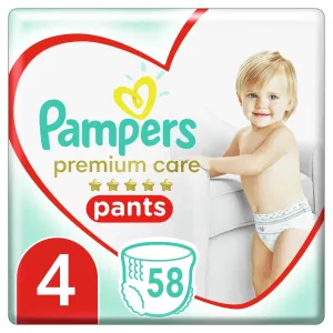 Pampers Premium Care Pants 4 58 ks,PAMPERS Premium Care Pants Nohavičky plienkové jednorazové 4 (9-15 kg) 58 ks