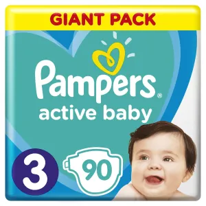 EXP: 7/2023 PAMPERS Active Baby 3 (6-10 kg) 90 ks - jednorazové plienky