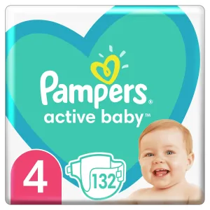 PAMPERS Active Baby veľkosť  4 (132 ks) – mesačné balenie