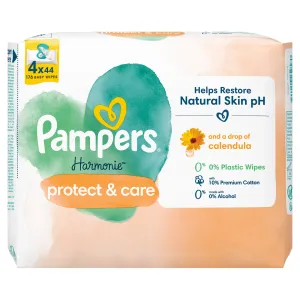 Pampers Harmonie Protect&Care vlhčené čistiace obrúsky pre deti s nechtíkom lekárskym 176 ks