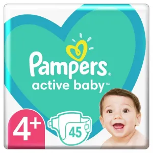 EXP: 15.1.2024 PAMPERS Active Baby Plienky jednorazové 4+ (10-15 kg) 45 ks