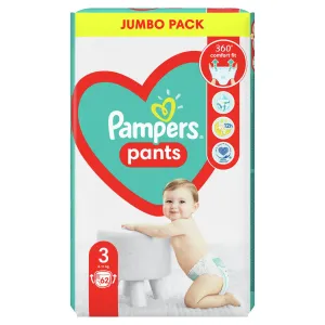 PAMPERS Pants Nohavičky plienkové jednorazové 3 (6-11 kg) 62 ks - JUMBO PACK