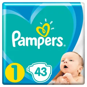 EXP: 03/2024 PAMPERS New Baby-Dry 1 (2-5 kg) 43 ks, jednorazové plienky