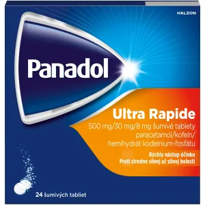 Panadol Ultra Rapide šumivé tablety, stredne silná až silná bolesť 24 šumivých tabliet