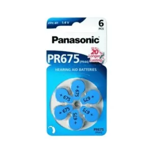 Panasonic PR675 batérie (PR44) do načúvacích prístrojov 1x6 ks
