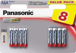 PANASONIC Alkalické batérie Everyday Power LR03EPS/8BW AAA 1, 5V (Blister 8ks)
