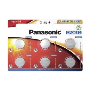 PANASONIC Lítiová batéria (gombíková) CR-2032EL/6BP 3V (Blister 6ks)