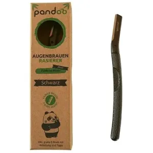 PANDOO Kovový holiaci strojček na obočie čierny+ 4 ks žiletiek