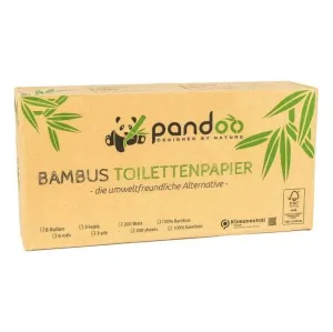 PANDOO Bambusový toaletný papier 3-vrstvový, balenie 8 ks