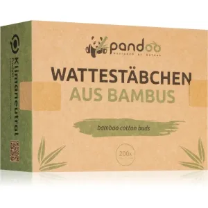 PANDOO Bambusové vatové tyčinky do uší s bio bavlnou, 200 ks