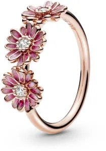 Pandora Bronzový prsteň Ružové sedmokrásky 188792C01 58 mm
