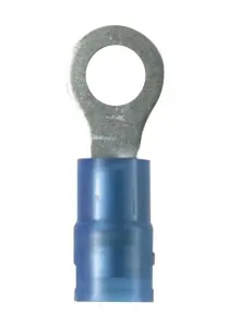 Panduit Pnf14-8R-C Ring Terminal, Nylon Insulated, 16 - 14  Awg, #8 Stud Size, Funnel Entry