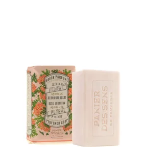 Panier des Sens Trikrát jemne mleté mydlo Rose Geranium (Perfumed Soap) 150 g