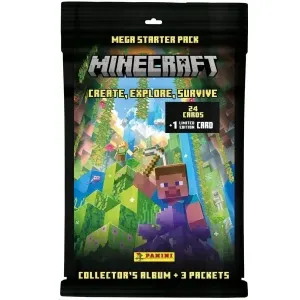 Panini Minecraft karty 3 - Starter Set - album a karty