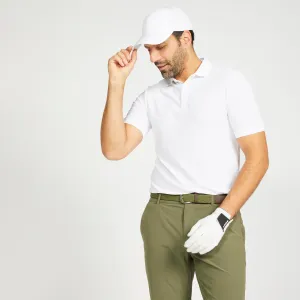 INESIS Pánska golfová polokošeľa s krátkym rukávom WW500 biela XL