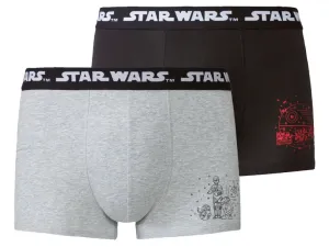 Pánske boxerky, 2 kusy (XL, Star Wars, čierna/sivá)