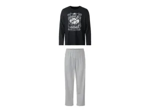 Pánske pyžamo (XL (56/58), čierna/sivá)