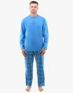 Trendy modré dlhé pyžamo Ocean