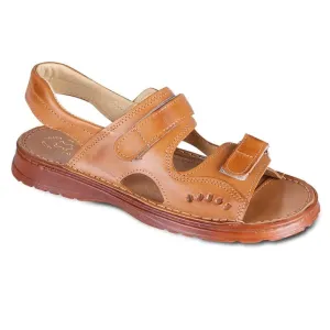 Pánske kožené sandále na suchý zips veľ. 41