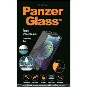 PanzerGlass Edge-to-Edge Antibacterial pre Apple iPhone 12 mini čierne s Anti-Glare vrstvou