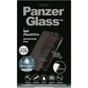 PanzerGlass Edge-to-Edge Privacy Antibacterial pre Apple iPhone 12/12 Pro čierne so Swarowski CamSlid
