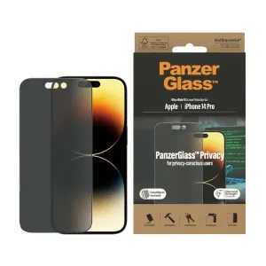 PanzerGlass Ultra-Wide Fit Apple iPhone 14 Pro Privacy Screen Protection Antibacterial EasyAligner P2784