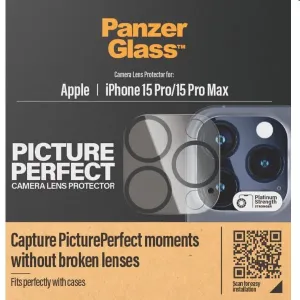 PanzerGlass ochranný kryt objektívu fotoaparátu pre Apple iPhone 15 Pro, 15 Pro Max 1137