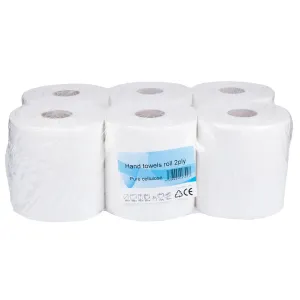 Priemyselné papierové utierky Maxi 100m biele, 6ks