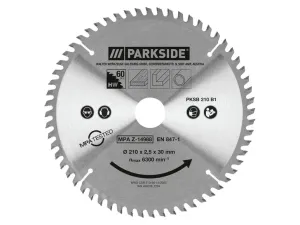 PARKSIDE® Pílový kotúč PKSB 210 B1 (TRF pílový kotúč, 60 zubov)