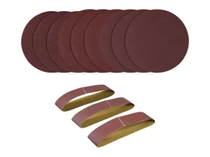 PARKSIDE® Súprava brúsnych papierov pre pásovú a tanierovú brúsku, 12-dielna