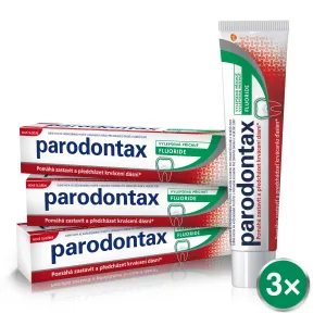 Parodontax Zubná pasta proti krvácaniu ďasien Fluoride Tripack 3 x 75 ml