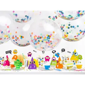 BK36-1-000 Party Deco Balón s farebnými konfetami 1m