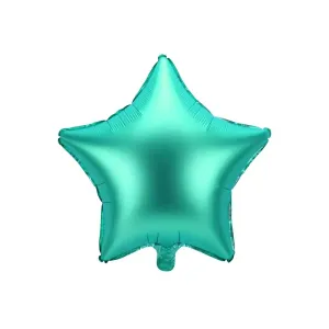 FB3S-012 Party Deco Fóliový balón - Matná hviezda - 48cm Zelená