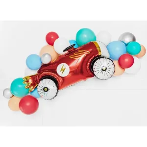 FB90 Party Deco Fóliový balón - Pretekárske auto - červený, 111x63 cm