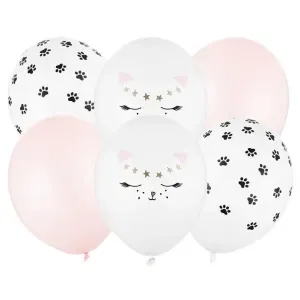Súprava latexových balónikov – motív mačičky – 30 cm – 6 ks