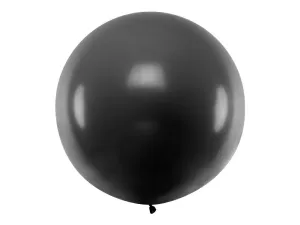 PartyDeco Guľatý latexový Jumbo balón 1m čierny #1890272