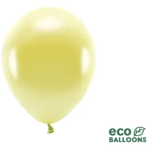 Balóniky Eco metalické svetlo žlté 26 cm 100 ks