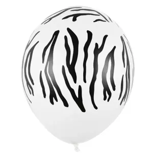 Balóniky latexové Zebra 30 cm 50 ks