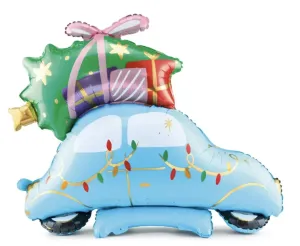 FB157 Party Deco Fóliový balón - Vianočné auto - 102x107 cm