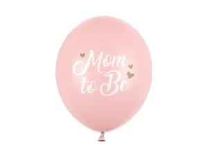 Balóniky latexové Mom to Be pastelovo bledoružové 30 cm 50 ks