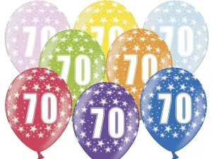 PartyDeco Balónik s číslom 70 narodeninový