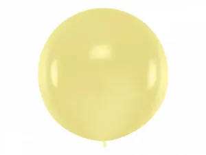 PartyDeco Guľatý latexový Jumbo balón 1m vanilka #5715531